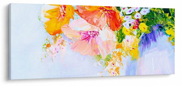 Slika - Cvijeće, oslikano (120x50 cm)