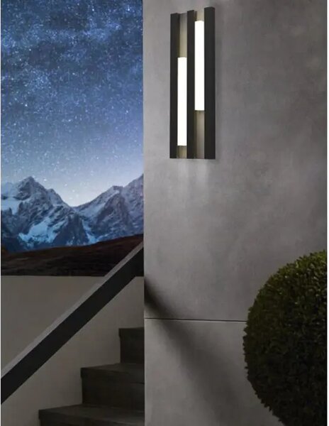 VANJSKA/ZIDNA/STROPNA/2,LED 2X4,5W, 145X415, IP55, CRNA FANDINA 900118
