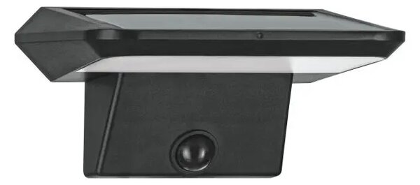 VANJSKA ZIDNA SOLARNA LAMPA LED 800lm, AKU, SENZOR, CRNA PORRASSA 48944