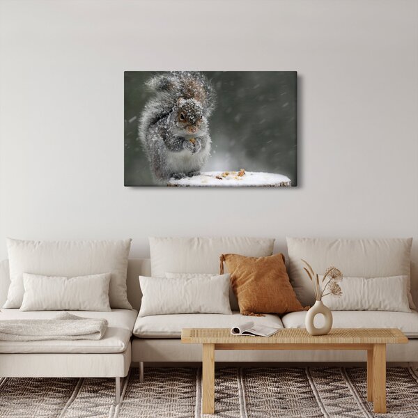 Slika - Vjeverica zimi (90x60 cm)
