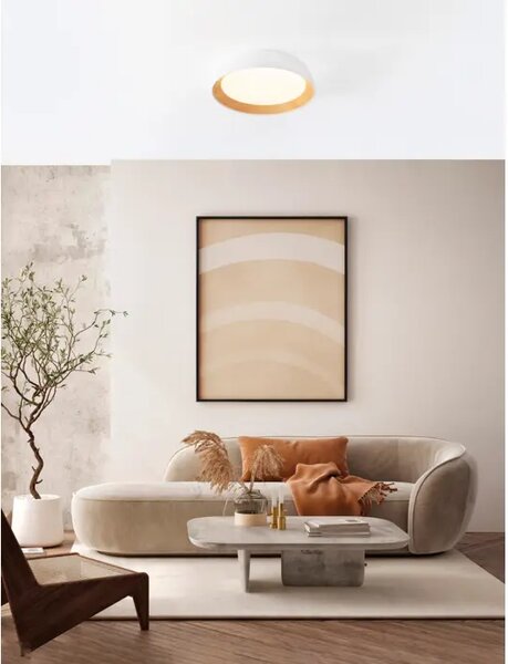 SIGI PLAFONJERA LED /3000K/39W/3081Lm/BIJELA & WOOD NL9030502