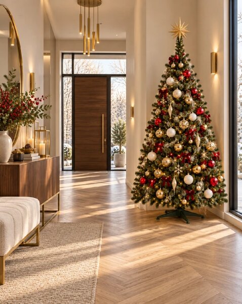 ShopJK BOŽIĆNO DRVCE JELA LUX - ZELENO - BIJELA 150CM