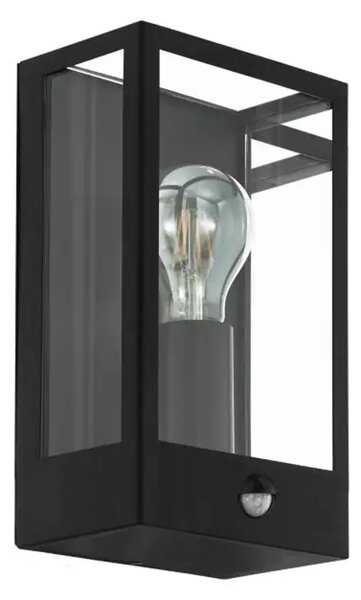 VANJSKA ZIDNA LAMPA 1xE27 SENZOR, CRNA ALAMONTE 99587