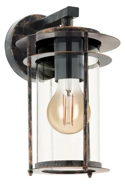 VANJSKA ZIDNA LAMPA 1xE27 SMEĐA VALDEO 96241