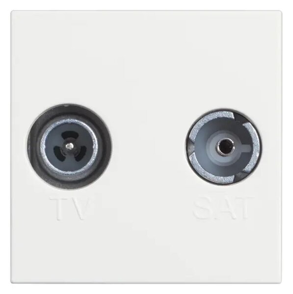 CLASSIA TV/RD UTIČNICA RF-M/RF-Ž/14dB/75OHM PROLAZNA 2M BIJELA RW4217M2P14