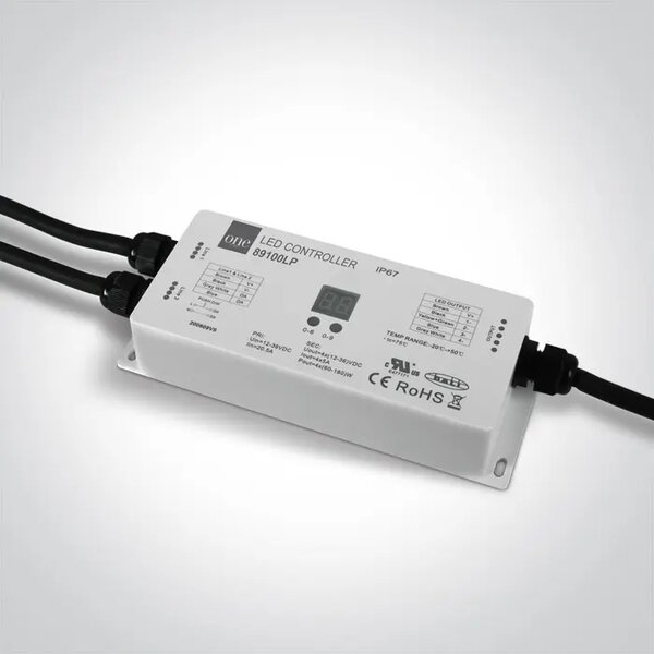 LED KONTROLER DALI / PUSH TO DIMM 4-CHANNEL IP67 12-36v DM89100LP