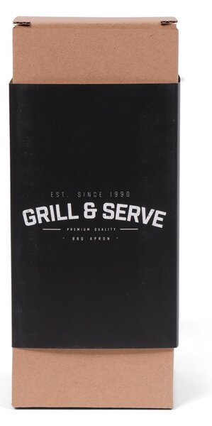 Kratka pregača do struka od eko kože GRILL AND SERVE, crna