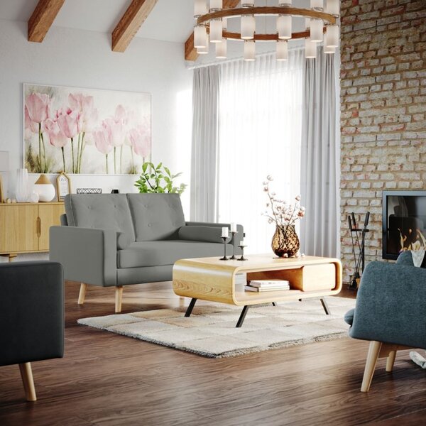 Svijetlosiva dvosjedna sofa MANDI