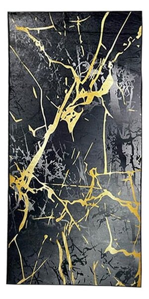 Crno-zlatna staza 200x80 cm Modern Design - Rizzoli