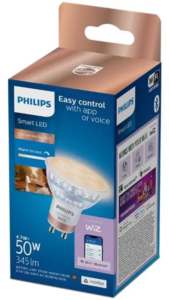 PHILIPS SMART ŽARULJA WFB 50W GU10 GLASS 927-65 TW 1PF/6 8720169296787