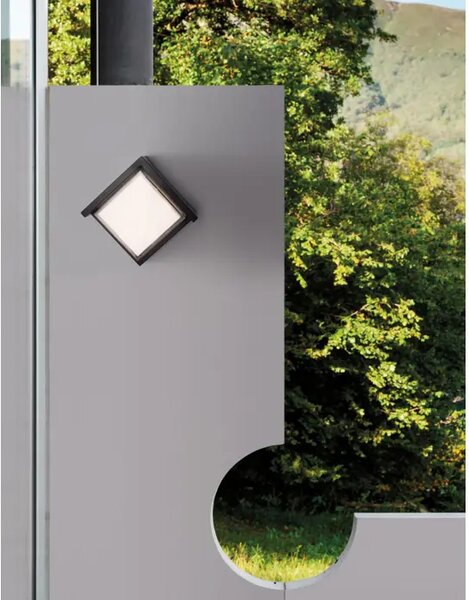 MAX VANJSKA ZIDNA SVJETILJKA LED 12W/3000K/630lm/IP65/TAMNO SIVA NL9026001