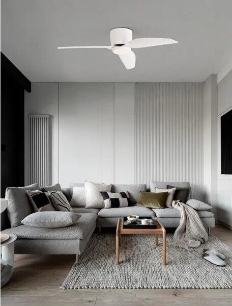 VOLGA PLAFONSKI VENTILATOR LED 18W/3000K/650lm/IP20/BIJELA NL9952361