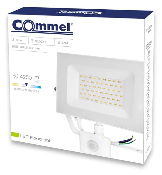 307-159 LED REFLEKTOR SA SENZOROM BIJELI 4000K/4250lm/IP44 3856024402880
