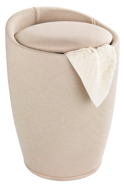 Bež košara za rublje i stolica 2u1 Wenkoo Linen Look