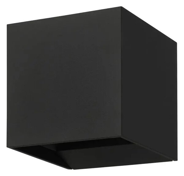 VANJSKA ZIDNA LAMPA 2xLED 2X2,8W, 100X100 KOCKA CRNA CALPINO 3 901064