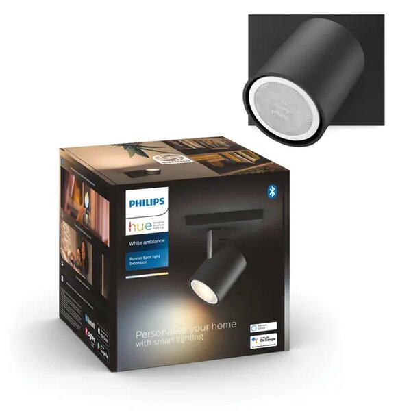 PHILIPS RUNNER HUE ZIDNI REFLEKTOR CRNI 1X4.2W 2200-6500K 8720169320598