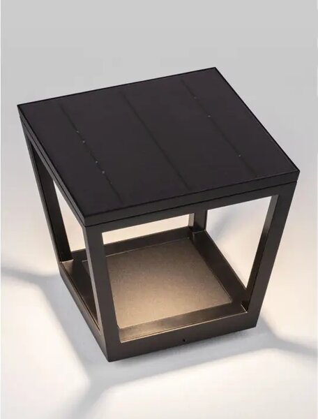 CUPPA SOLARNA LED SVJETILJKA 2W 5V DC 186Lm IP54 3000K + SENZOR CRNA NL9136464
