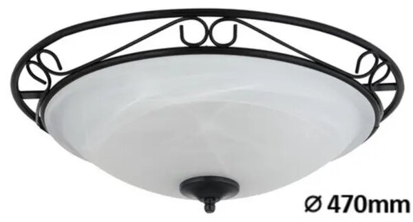 ATHEN STROPNA SVJETILJKA E27 3X MAX 60/CRNA/IP20 RA3723