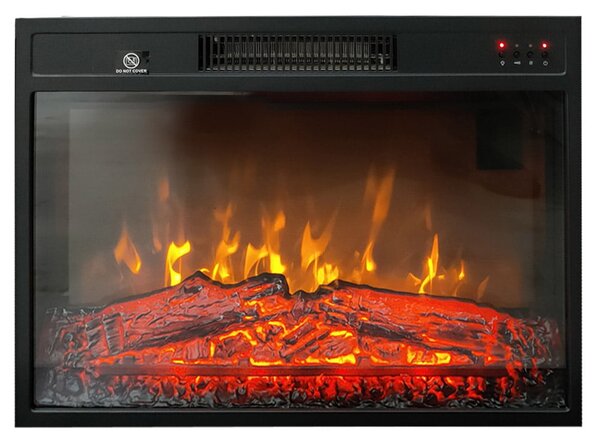 Električni samostojeći kamin, ElectricSun MARISA Crni Mat, s grijanjem, s plamenom u 3 boja, sa zvukom i mobilnom aplikacijom, Š120xV102 cm