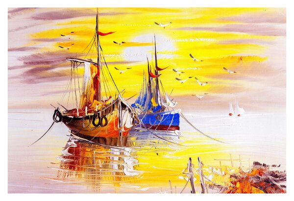 Slika - Slikani brodovi (90x60 cm)