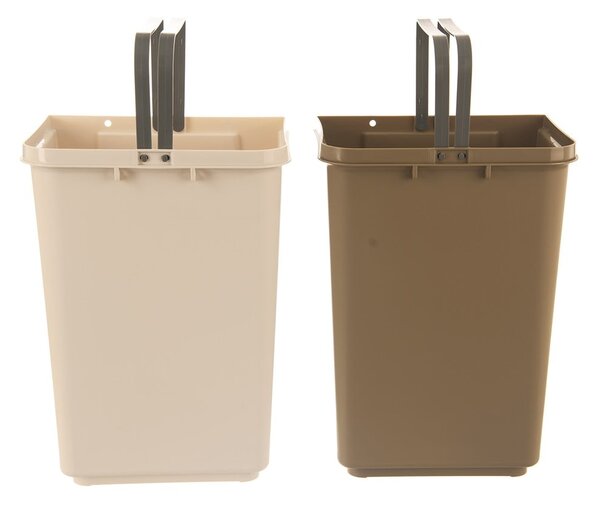 Bijela/bež plastična kanta za smeće 2x20 l za odvojeni otpad Duo Dust – Orion