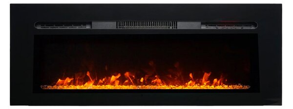 Dekorativni električni kamin, ElectricSun Paula GLASS Medij, zidni, podni i ugradbeni, s grijanjem, s plamenom u 10 boja, sa zvukom i mobilnom aplikac