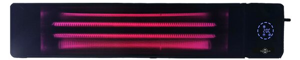 Infracrveni radijator ElectricSun 4500W/2250W, crni, na vanjska/unutarnja, na zid ili strop, električni grijač s termostatom, daljinskim upravljačem i