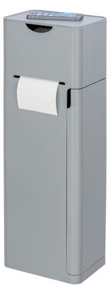 Sivi plastičan držač za WC papir sa četkom Imon – Wenko