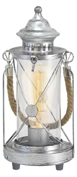 STOLNA LAMPA 1xE27 ĆELIK/ANTK SREBRNA BRADFORD 49284