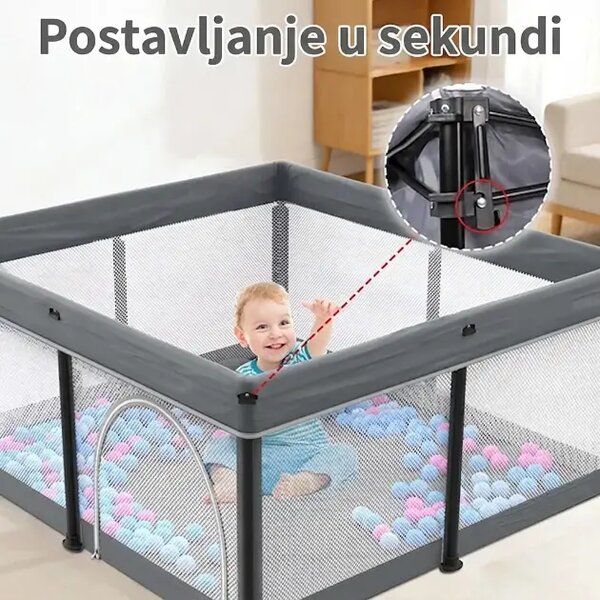 Nestplay™ Sklopiva Ogradica Za Bebe (127 X 127 Cm)