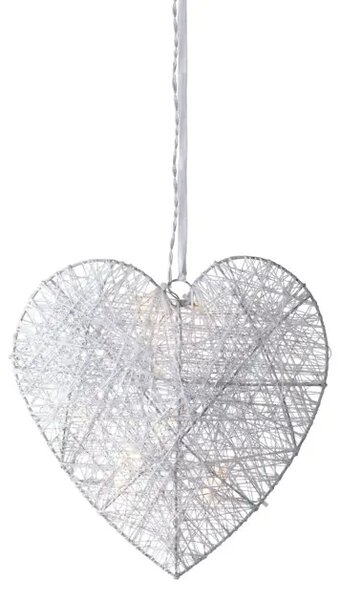 SIA VISILICA SRCE BIJELI METAL 25cm 10/LED/1 MA702900