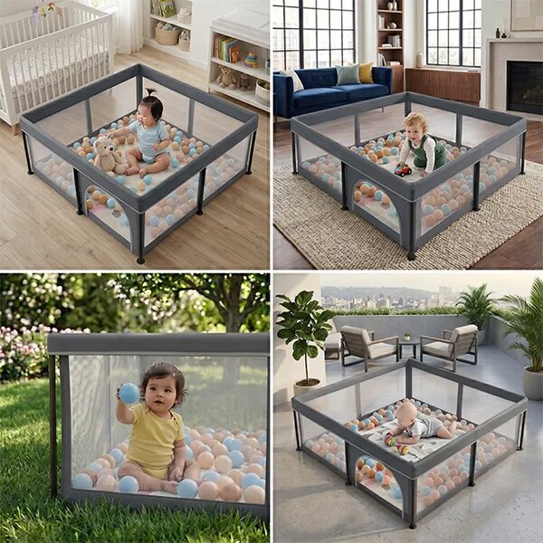 Nestplay™ Sklopiva Ogradica Za Bebe (127 X 127 Cm)