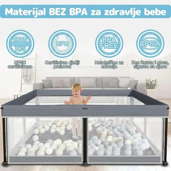 Nestplay™ Sklopiva Ogradica Za Bebe (127 X 127 Cm)