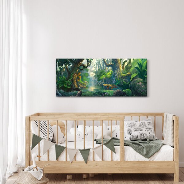 Slika - Ilustracija tropske šume (120x50 cm)