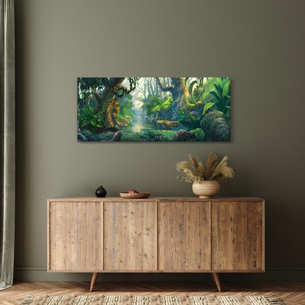 Slika - Ilustracija tropske šume (120x50 cm)