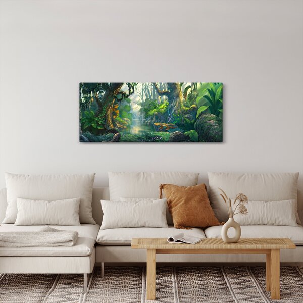 Slika - Ilustracija tropske šume (120x50 cm)