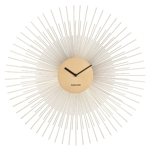 Zidni sat u zlatnoj boji Karlsson Peony Large, ø 60 cm