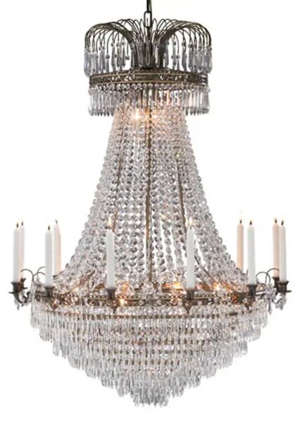 LÄCKÖ CROWN LUSTER 15L ANTIQUE/BRILLIANT E14 MA100667