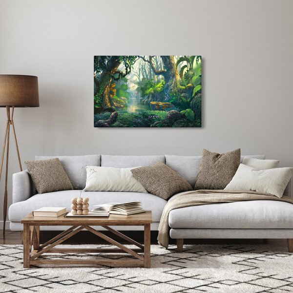Slika - Ilustracija tropske šume (90x60 cm)