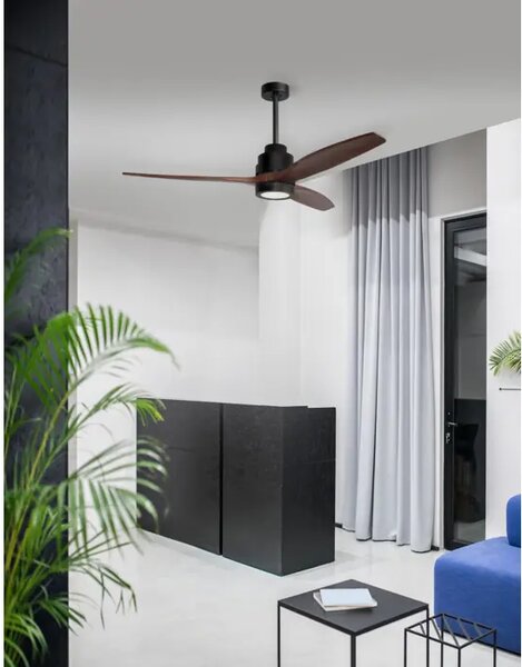 SABAL PLAFONSKI VENTILATOR LED 12W/3000K/800lm/IP20/MATT CRNA & SMEĐA NL5231401