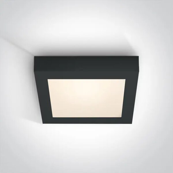 PLAFONJERA LED 22W/3000K/1490lm IP40 CRNA KOCKASTA DM62122F/B/W