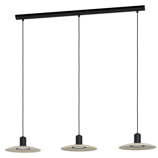 VISILICA 3xLED GU10, 3X5W, D-1050, CRNA/DRVO MAYAZES 39912