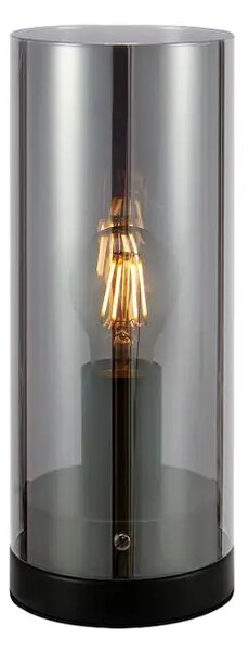 POST STOLNA LAMPA 1L 12CM BLACK/PLATED SMOKE E27 MA108734