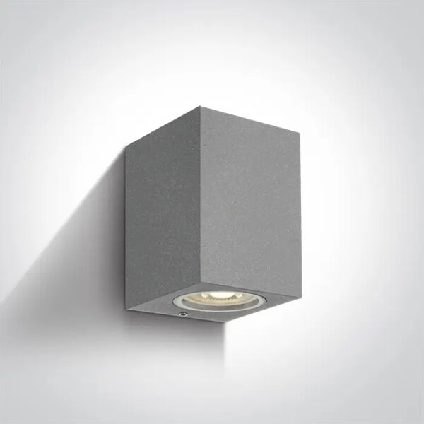 ZIDNA SVJETILJKA GU10/7W IP65 SIVA 100x77x77mm DM67426/G
