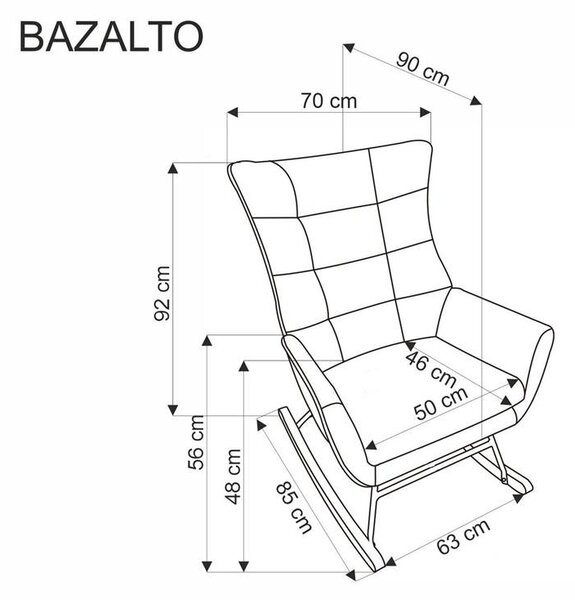 Zondo.hr Fotelja Bazal (crna). 1155874