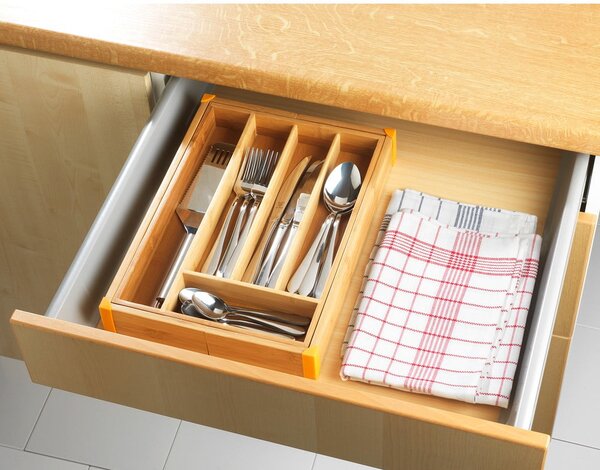 Bambusov organizator pribora za jelo Maximex Tray