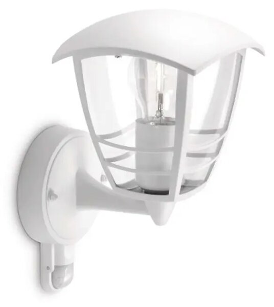 ZIDNA SVJETILJKA CREEK SA SENZOROM E27/60W/230V/IP44/BIJELA 15388/31/16