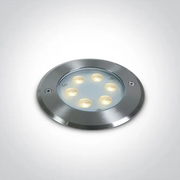 UGRADBENA VANJSKA PODNA SVJETILJKA LED6X1W CW SS316 IP68 24V DM69066B/C