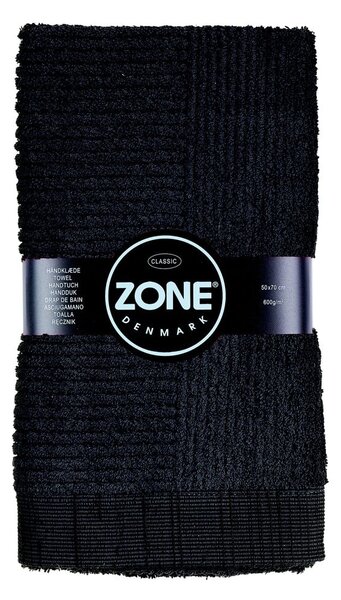 Crni ručnik Zone Classic, 50 x 70 cm