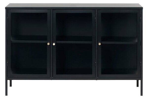 Crna metalna vitrina 132x85 cm Carmel – Unique Furniture